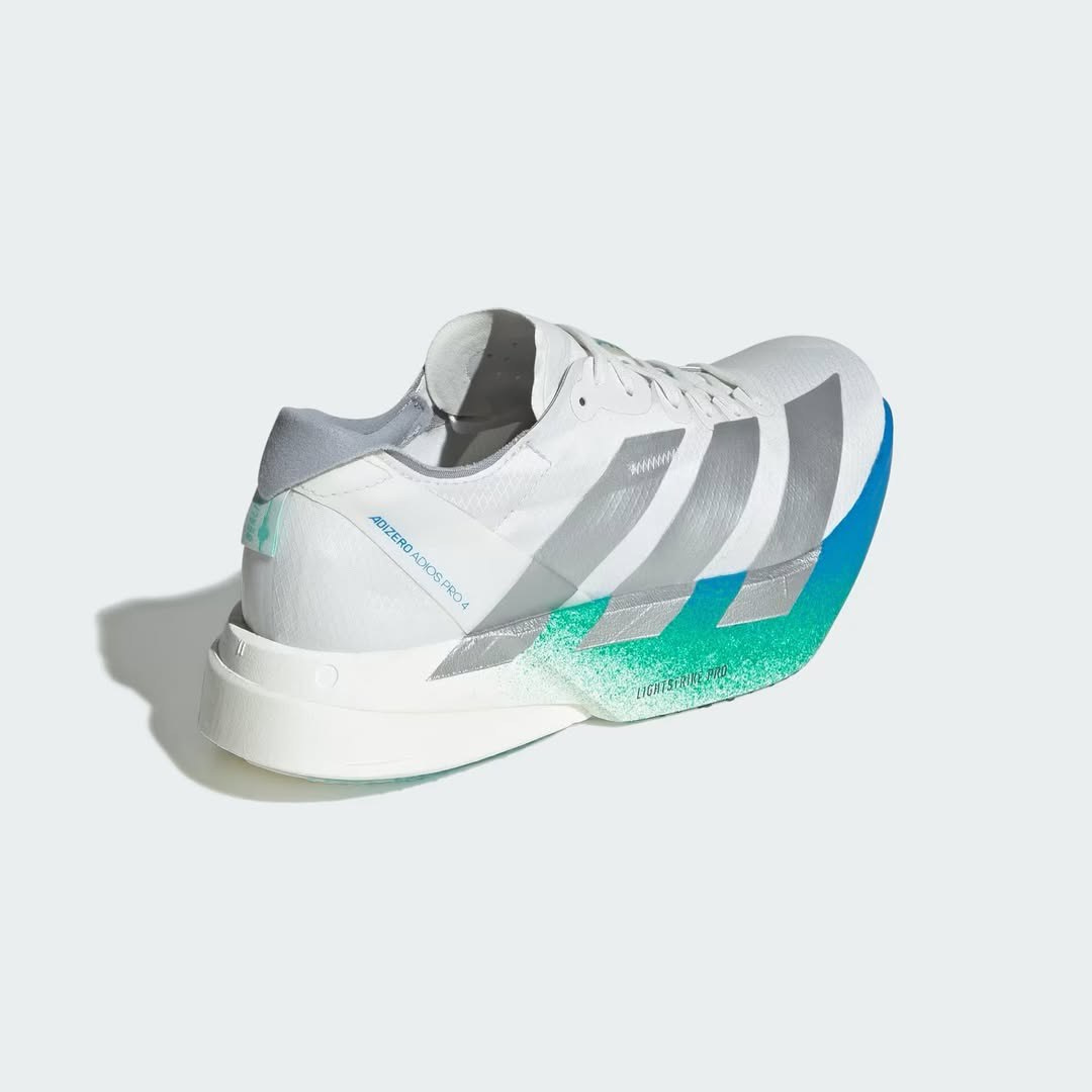 Adidas Adizero Adios Pro 4 - Crystal White / Matte Silver / Glory Green